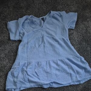 Light Blue Short Sleeve Top